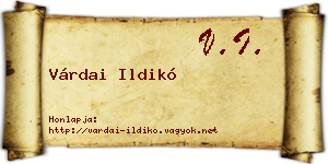 Várdai Ildikó névjegykártya